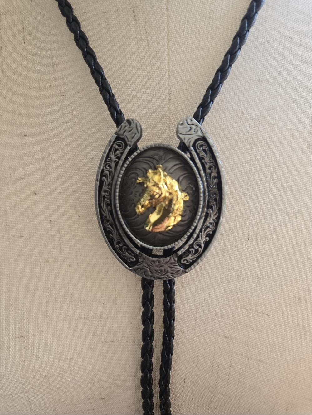 🐴Western Antique Style Horse Bolo Tie O/S Unisex